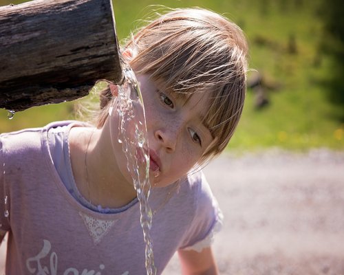 Person drinking water